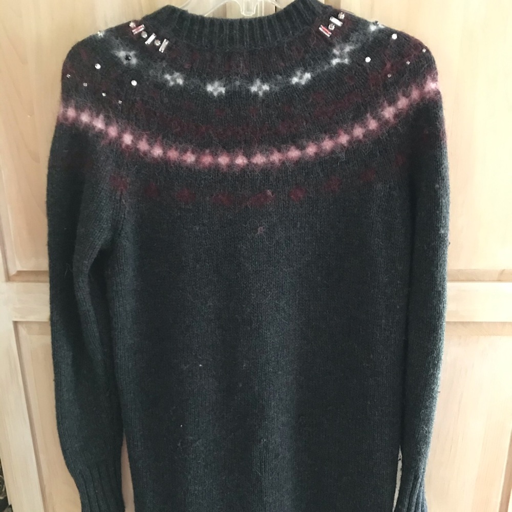 J Crew Jeweled Fair Isle crewneck sweater dress - Picture 6 of 7